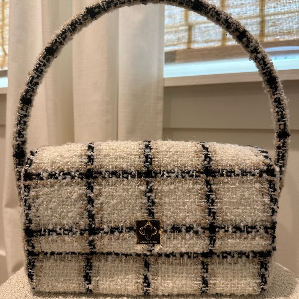 Anine Bing Nico Tweed Bag